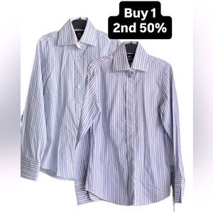 SACOOR BROTHERS 2 Women’s Striped Long Sleeve Button Down Shirts